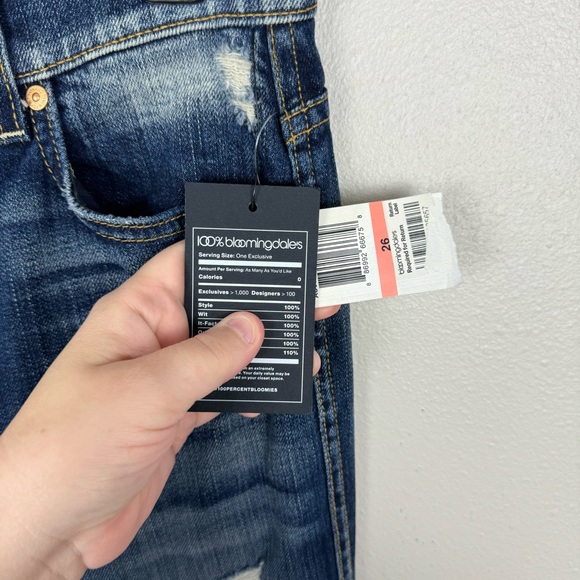 7 For All Mankind High Waist Vintage Bootcut Jeans Women's 26 Distressed NEW - Picture 4 of 9